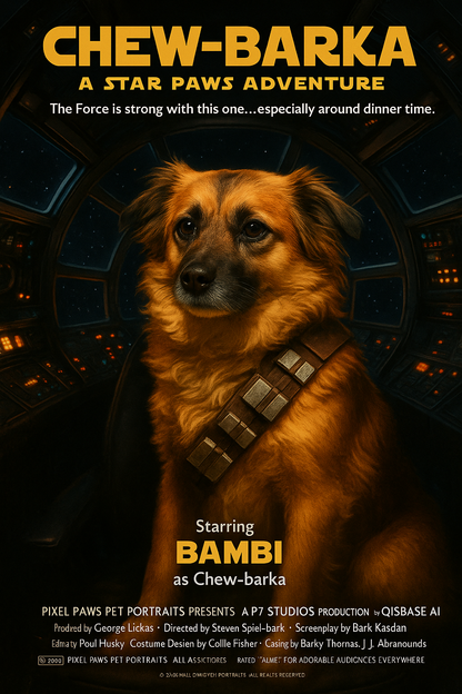 Galactic Snack Smuggler Pixel Paws Pet Portraits