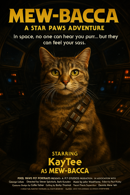 Galactic Snack Smuggler Pixel Paws Pet Portraits