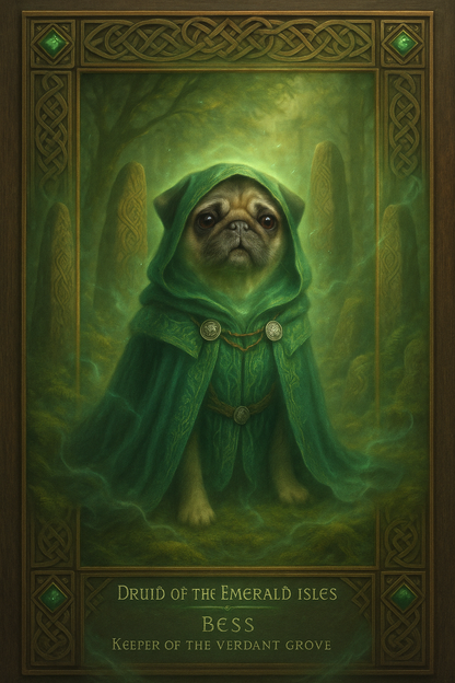 Druid of the Emerald Isles Pixel Paws Pet Portraits