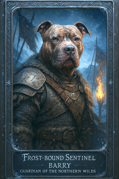 Frost Bound Sentinel Pixel Paws Pet Portraits